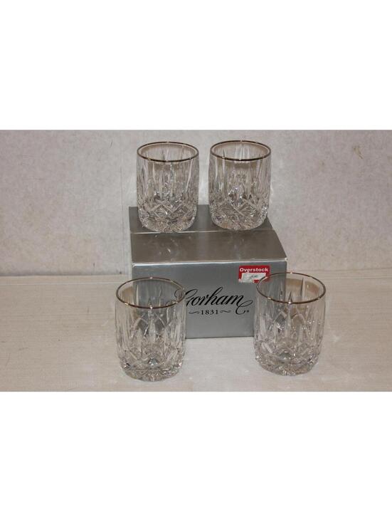 Gorham Other - NEW Gorham Lady Anne Platinum Double Old Fashioned Glass - Set of 4